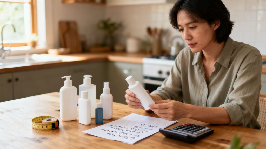image | PromoDeals person comparing products at home