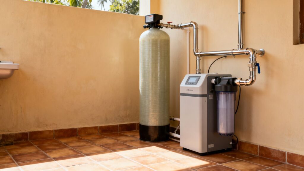 image | PromoDeals residential water treatment system beside kitchen plumbing