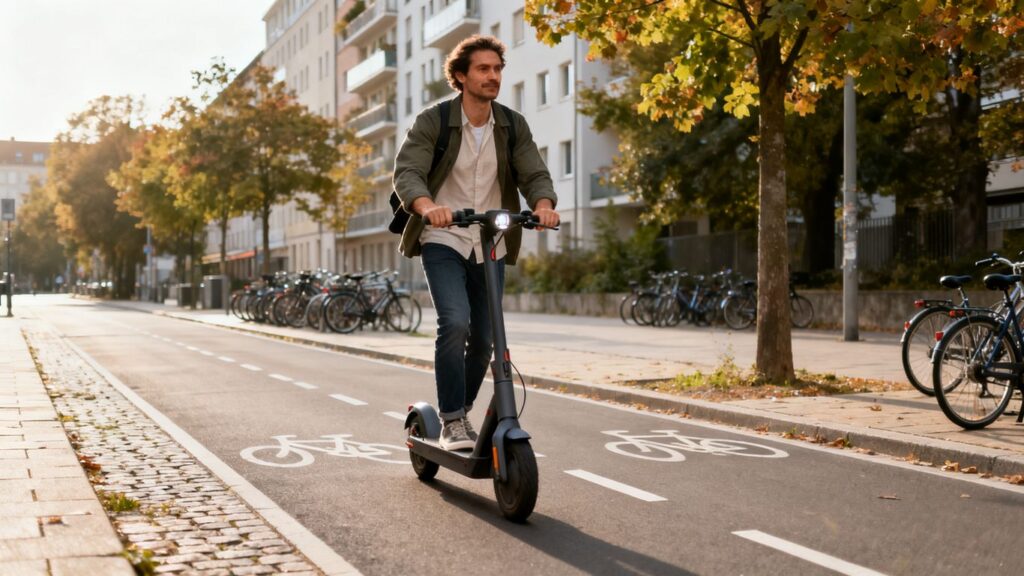 journalist2F6e211ed3-a145-4eb6-b63e-dfd98808288d2Fthumbnail | PromoDeals city commuter riding electric scooter