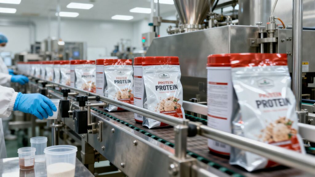 journalist2F753cd031-ae9f-4e94-995a-79ca56c86f852Fthumbnail | PromoDeals sealed protein powder tubs in a clean facility