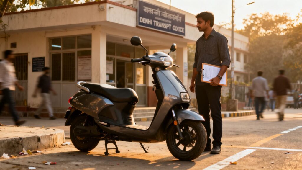 journalist2Fbaf69e6e-96af-4720-acc3-cd18c61785b22Fthumbnail | PromoDeals electric scooter at delhi transport office