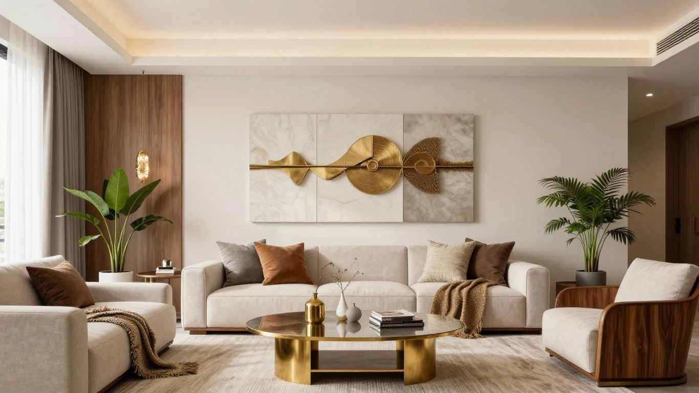 How to Use Brass Décor in a Modern Indian Living Room | PromoDeals how to use brass décor in a modern indian living room