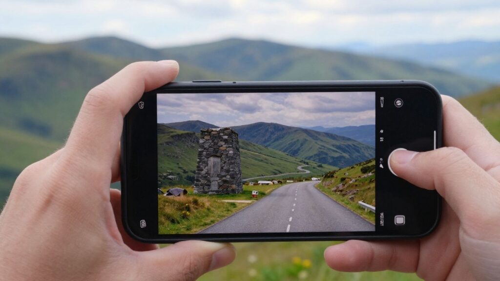 travel photograph with landmarks and landscape clues