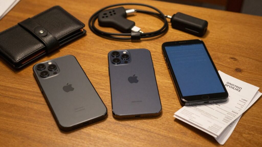 journalist2Fa094d013-af79-4c14-a6de-31dbde59338f2Fthumbnail | PromoDeals several android smartphones arranged beside price tags and accessories