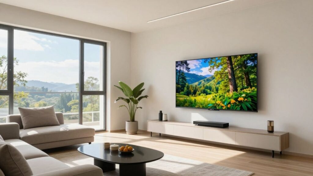 journalist2Fb70e6e82-c3a1-4b09-9a0f-c21099bb13d82Fthumbnail | PromoDeals television viewed in a bright modern living room