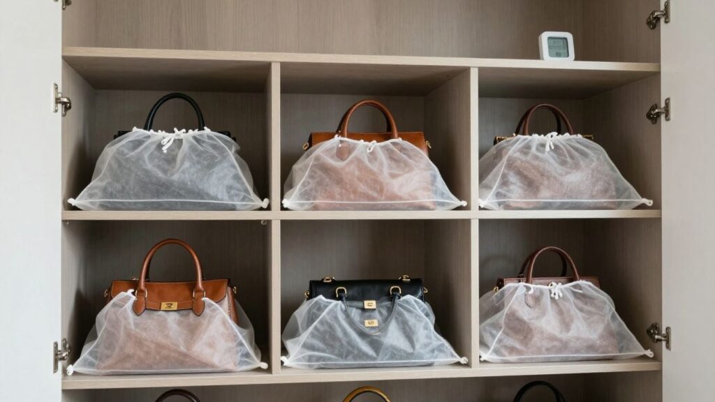 journalist2Fd9e8c9d7-edb5-4eba-97e2-0145259789552Fthumbnail | PromoDeals leather handbags stored in a cool ventilated wardrobe