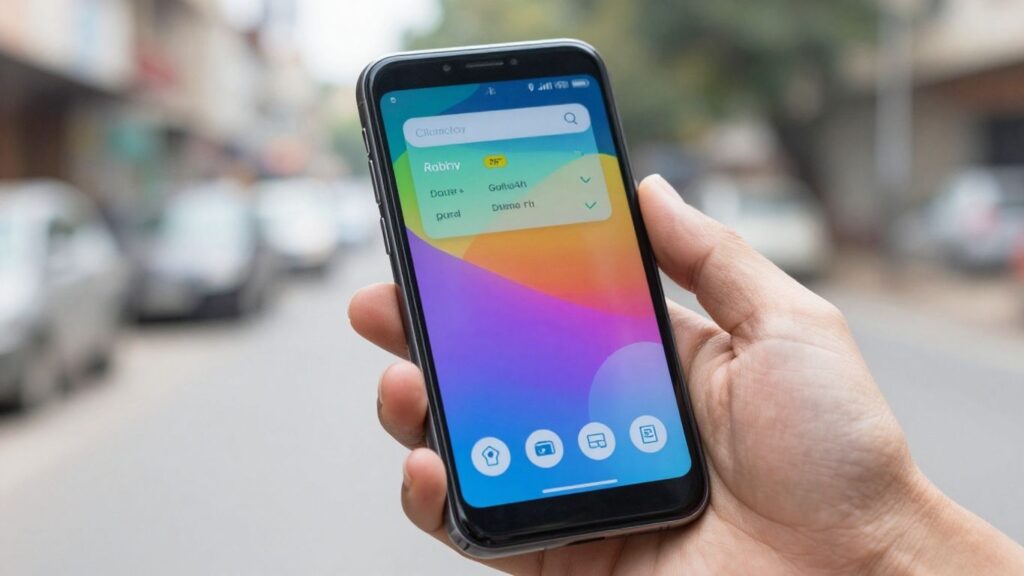 smartphone showing daily data recharge options