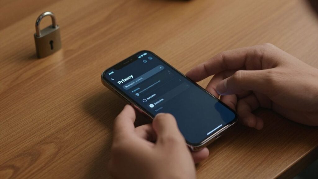 journalist2Ff5e5d636-f1a2-411c-bae6-1e393bbf97ac2Fthumbnail | PromoDeals person reviewing smartphone privacy and ai settings